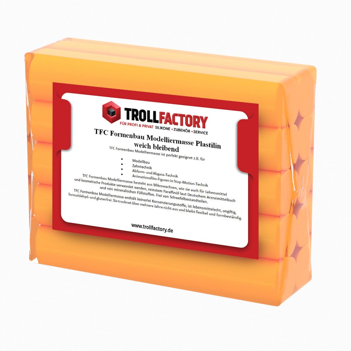 TFC Formenbau Modelliermasse orange Plastilin weich bleibend TFC Formenbau Modelliermasse orange Plastilin weich bleibend