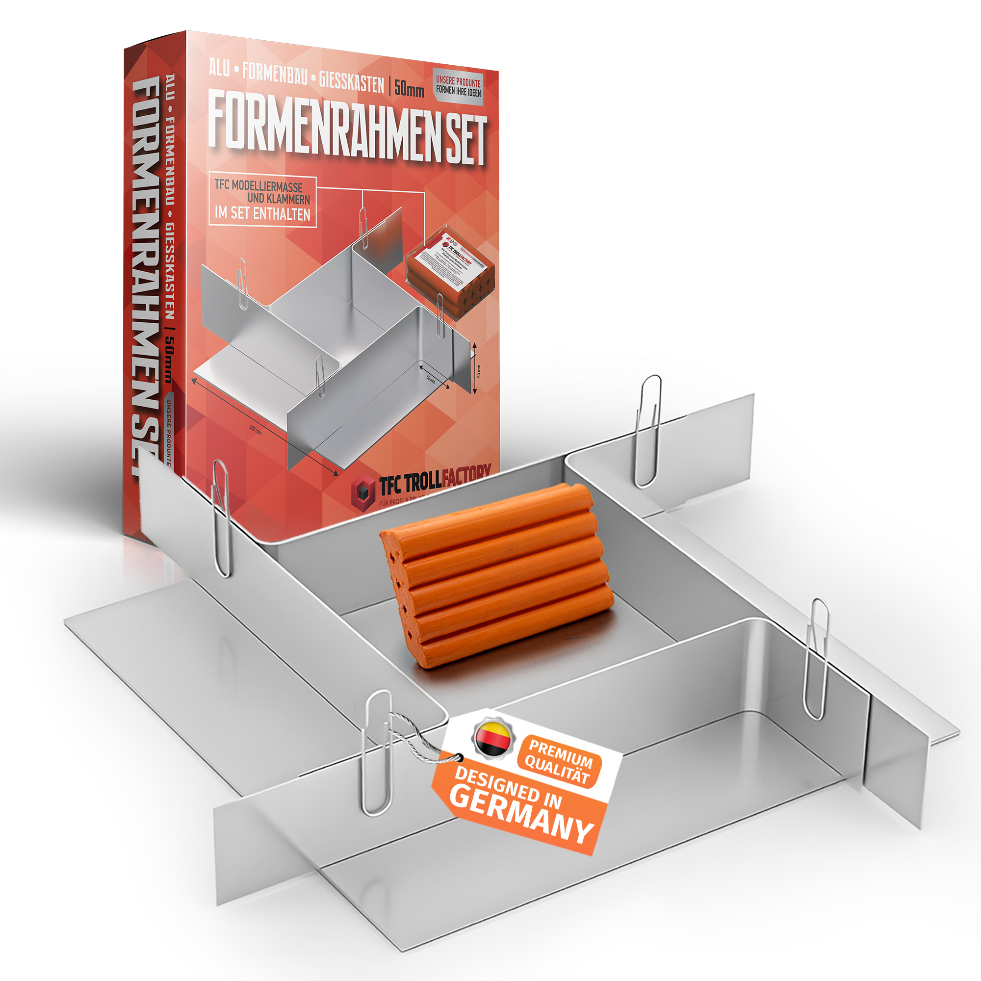 TFZ Formenrahmen-SET ALU Formbaurahmen Giesskasten Rahmen Formenbau 100mm TFZ Formenrahmen-SET ALU Formbaurahmen Giesskasten Rahmen Formenbau 100mm